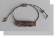 Posereta RUSTIC 8�  Cep, vern�s natural, cuir kaki